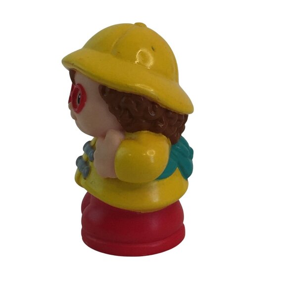 Fisher Price Little People Figures Michael Raincoat Maggie School Crossing Guard - Picture 3 of 13